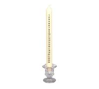 Natale Advent Candela IN Vetro Trasparente Porta 25cm Countdown - Scegli Colore