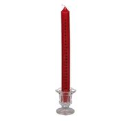 Natale Advent Candela IN Vetro Trasparente Porta 25cm Countdown - Scegli Colore