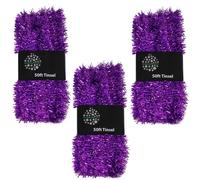 Natale Albero 3 Confezioni 50ft x 3cm (150ft) Decorazione Grande Valore - Viola