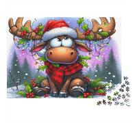 Natale Alce Cartoon 1000 Pezzi Presepio Pecora Stella Puzzle Adulti Cartone Riciclato Gioco Educativo Antistress Decorazione Parete Regalo Idea Regalo 70x50cm