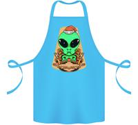 Natale Alieno UFO Babbo Astronave Divertente Cotone Grembiule 100% Biologico