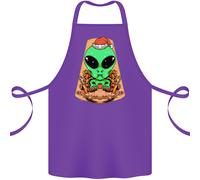 Natale Alieno UFO Babbo Astronave Divertente Cotone Grembiule 100% Biologico