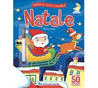 Natale. Attacca scrivi cancella. Con adesivi. Ediz. a colori. Con pennarello a inchiostro cancellabile