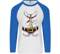 Natale Babbo Natale Costume Uomo L/S Baseball T-Shirt