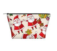 Natale Babbo Natale Natale, Borsa da toilette Borsa per trucco Borsa per cosmetici Borsa da toilette da viaggio portatile