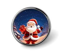 Natale Babbo Natale rotondo distintivo carino spilla cappelli giacche decorazione personalizzata spilla abbigliamento gioielli accessori per festa di nozze regalo