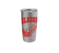 Natale Babbo Natale Slitta e renne divertente gioco di parole vacanza Bicchiere termico in acciaio inox doppia parete