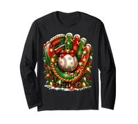 Natale Baseball Player Baseball Ragazzi Giovani Natale Maglia a Manica