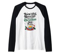 Natale caffè Alba Festivo Mattina di Vacanza Maglia con Maniche Raglan