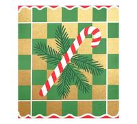 Natale Candy Green Golden Plaid Decorativo lavastoviglie magnete riutilizzabile lavastoviglie pannello frontale decorazione vacanza Imán para lavavajillas 58,4x66 cm
