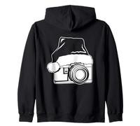 Natale Cappello di Babbo Natale Macchina Fotografica Felpa con Cappuccio