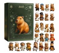 Natale Capybara Avvento | 2D acrilico dolce decorazione 24 giorni | calendario natalizio conto alla rovescia gioielli Capybara, per la casa, l'albero di Natale, l'auto, lo specchietto retrovisore, la