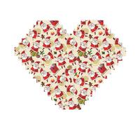 Natale Cartoon Babbo Natale Stampa Art Mattoni Puzzle a forma di cuore DIY Building Blocks Set 3D Puzzle Home Decor 82 pezzi
