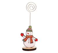 Natale Cartoon Note Holder Biglietto da Visita Immagine Pupazzo di Neve Alce Clip Tavolo Decor Display per Natale Disposizione Forniture Pupazzo di neve