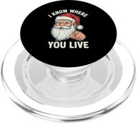 Natale cattivo divertente Babbo Natale dicendo in sapere dove si vive PopSockets PopGrip per MagSafe