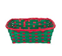Natale Cesto Tessuto Bambù Rosso e Verde - Scelta Design