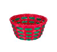 Natale Cesto Tessuto Bambù Rosso e Verde - Scelta Design