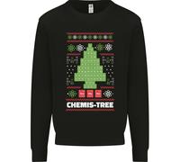 Natale Chemistry Albero Divertente Natale Scienza Bambini Felpa Maglione