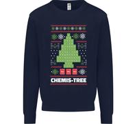 Natale Chemistry Albero Divertente Natale Scienza Bambini Felpa Maglione