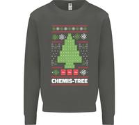 Natale Chemistry Albero Divertente Natale Scienza Bambini Felpa Maglione