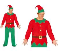NATALE CHRISTMAS VESTITO ELFO ELFA SANTA CLAUS HELPER UOMO DONNA