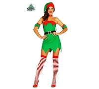 NATALE CHRISTMAS VESTITO ELFO ELFA SANTA CLAUS HELPER UOMO DONNA