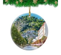 Natale Ciondolo Berat Albania Printed Travel Appeso Ornamento Personalizzate Palline Per Albero Di Natales Ideale Decorazioni Natalizie Per Esterno Interno Cerimonia 7.3CM