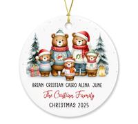 Natale Ciondolo First As A Family Of Five Appeso Ornamento Ideale Decorazione Per Albero Di Natale Alta Qualità Addobbi Natalizi Per Festa Cerimonia Party 7.3Cm