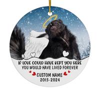 Natale Ciondolo Personalized Black White Skunk Memorial If Love Could Have Kept You Here Custom Name Angel Wing For Skunk Lovers Appeso Ceramica Addobbi Natalizi Ideale Per 7.3Cm