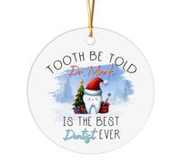 Natale Ciondolo Tooth Be Told Is The Best Dentist Ever Appeso Ornamento Rimovibile Palline Per Albero Di Natales Ornamenti Decorazioni Natalizie Per Bambini Esterno Interno 7.3 CM