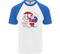 Natale Climate Change Questioni Babbo Natale Uomo S/S Baseball T-Shirt