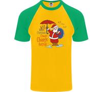 Natale Climate Change Questioni Babbo Natale Uomo S/S Baseball T-Shirt