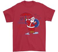 Natale Climate Change Questioni Babbo Natale Uomo T-Shirt 100% Cotone