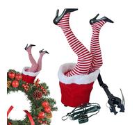 Natale con i tacchi alti: stivali con gambe oscillanti in colori vivaci e base stabile | Natale unico per l'albero di Natale, come casa.