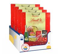 Natale con Lindt 2025 Strenna Rossa con 5 pezzi: Panettone, Tavoletta di Cioccolato a Latte e Fondente, Praline, Spumante, confezione per regalidea (4)