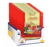 Natale con Lindt 2025 Strenna Rossa con 5 pezzi: Panettone, Tavoletta di Cioccolato a Latte e Fondente, Praline, Spumante, confezione per regalidea (10)