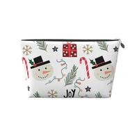 Natale con pupazzo di neve, Borsa da toilette Borsa per trucco Borsa per cosmetici Borsa da toilette da viaggio portatile