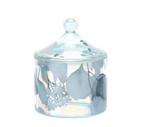 Natale Contenitore in vetro blu con coperchio Botanic 9.5x12 cm