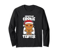 Natale Cookie Tester Gingerbread Cartoon Maglia a Manica
