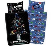 Natale Copripiumino Set Pupazzo di Neve Babbo Renna Emoticons Letto - Kids