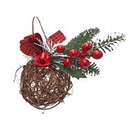 Natale da Parete Rattan Palla Con Artificiale Decorazione - Scelta Design