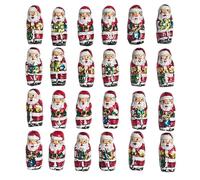 Natale Decorazioni Casa, 24 piccoli Babbo Natale di Cioccolato, in confezione singola, 170g Cioccolata di Natale