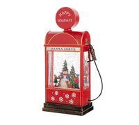 Natale Decorazioni Casa Particolari Ornamento da tavolo musicale luminoso a forma di Babbo Natale con luci a LED e base girevole, alimentato batteria