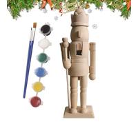 NATALE DI SNAGRATICHER - Figure di schiaccianoci | Kit artigianato di Natale | Schiacciaoci in legno | Dipingi le tue figure Nuthatch | Schiaccianoci in legno incompiuti con kit di vernice per bambin