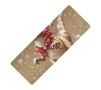 Natale Dino stampato yoga opaco spessore 1 mm per la casa antiscivolo, con tappetino da yoga borsa porta tapete para ejercicio 180,3 x 66 cm