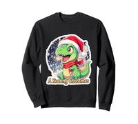 Natale Dino T-Rex Drago Auguri Roaring Christmas Felpa