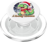 Natale Dino T-Rex Drago Auguri Roaring Christmas PopSockets PopGrip per MagSafe