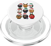 Natale Disco Da Hockey Su Ghiaccio Cappello Di Babbo Natale PopSockets PopGrip per MagSafe