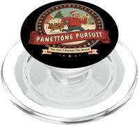 Natale Divertente con Abbuffata Uomo Fugge dal Panettone PopSockets PopGrip per MagSafe