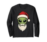 Natale Divertente Santa Alien Maglia a Manica